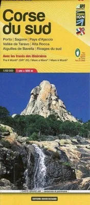 Image de Libris Wanderkarte 09. Corse du sud (GR20) - Porto - Sagone - Pays d'Ajaccio - Vallée de Taravo - Alta Rocca - Aiguilles De Bavella - Rivages du sud. 1 : 60 000