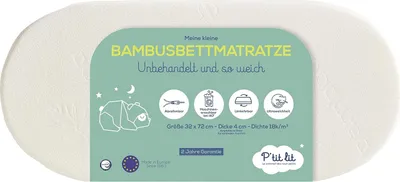 Produktbild von P'tit lit Stubenwagenmatratze aus Bambus - 72x32 cm
