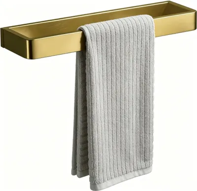 Produktbild von Badezimmer Handtuchstange Gebürstetes Gold 40cm - Wandmontage Handtuchhalter
