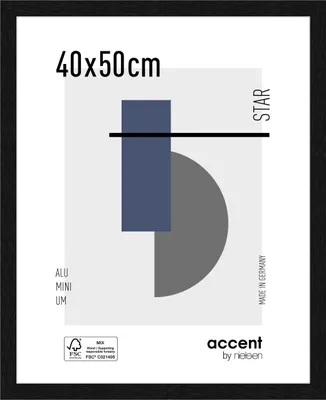 Produktbild von accent by nielsen Aluminium Bilderrahmen Star, 40x50 cm, Struktur Schwarz Matt