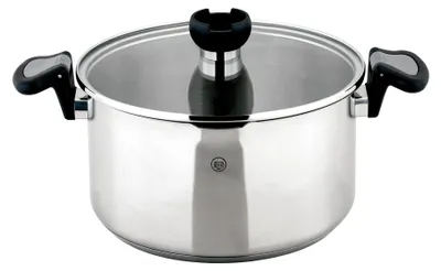 Zdjęcie produktu dla Rondel ze stali nierdzewnej z pokrywką odcedzającą Aron 20 cm CS-060565