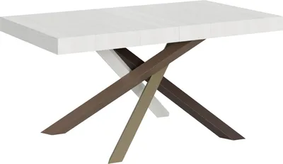 Immagine prodotto di ITAMOBY - Tavolo allungabile 160/264x90 cm Volantis bianco frassino gambe multicolore 4/C