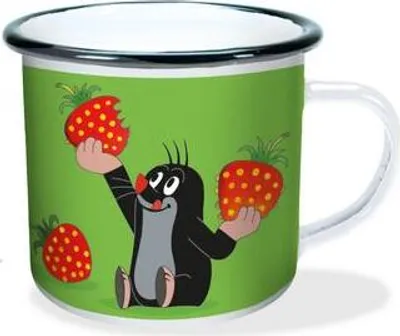 Produktbild von Trötsch Der kleine Maulwurf Emaille Becher Erdbeere