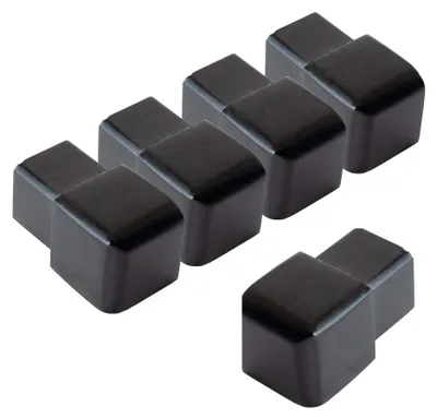 Produktbild von Dalsys 5x Endstück für Fliesenschiene 12,5mm Quadratprofil Aluminium (eloxiert) Schwarz, Fliesenprofil