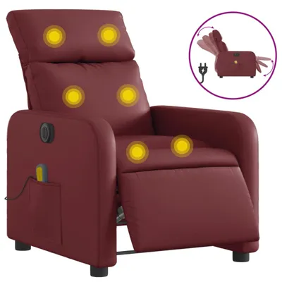 Zdjęcie produktu dla VidaXL 3206746, Sztuczna skóra, Czerwony, Pianka, 110 kg, 50 cm, 55,5 cm
