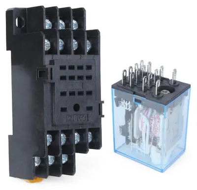 Relais MY4NJ 14-Pin 4NO 4NC AC220V mit Sockel