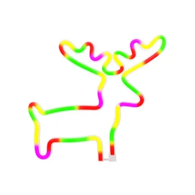 Produktbild von Forever Light Neon LED Light ELK multicolor Bat + USB FLNE12, Leichte Dekorationsfigur, Mehrfarbig, Polyvinylchlorid (PVC), Ambiente, Kinderzimmer, Wohnzimmer, Restaurant, IP20