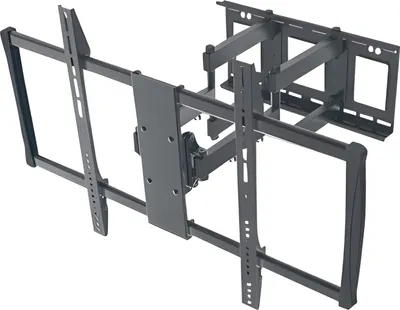 Produktbild von Manhattan TV & Monitor Mount, Wall, Full Motion, 1 screen, Screen Sizes: 60-100", Black, VESA 200x200 to 900x600mm, Max 80kg, LFD, Tilt & Swivel with 3 Pivots, Lifetime Warranty - Klammer - für LCD TV - stabiler Stahl - Schwarz - Bildschirmgröße: 152.4-25