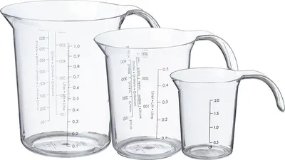 Obrázek produktu pro Plast Team Palermo sada odměrných džbánů, 3 balení, objem 0,2 l + 0,5 l + 1 l, plast PP