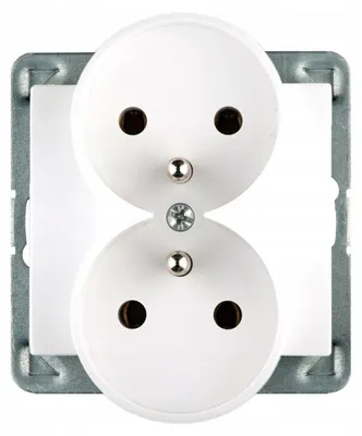 Produktbild von Polmark SIGMA Doppelsteckdose mit Erdung weiß