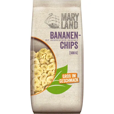 Image de Chips de bananes Maryland grillées et sucrées grand emballage 500g