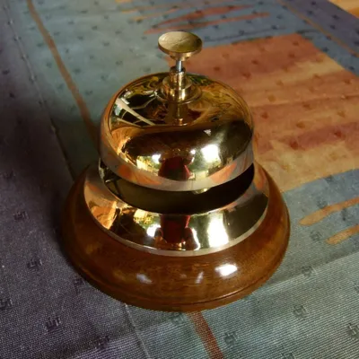 Produktbild von Tischglocke, Nostalgie Hotelglocke für die Rezeption, Glocke