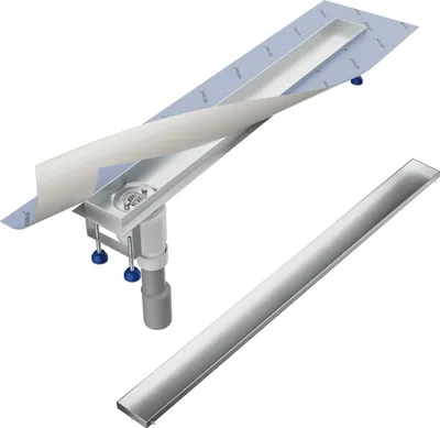 Produktbild von Aquabad SDS Pro Duschrinne 80cm mit befliesbarer Blende, Ablauf Senkrecht Seitlich