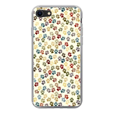 Produktbild von MuchoWow® Handyhülle Schutzhülle Hülle für iPhone SE 2022 Muster - Hund - Pfoten - Jungen - Mädchen - Kinder - Kind Silikon Softcase Handy Hülle - Schutzhülle