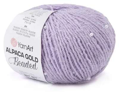 Produktbild von YarnArt Alpaca Gold Beaded 3611 Perlengarn Lavendel 50g