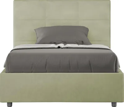 Produktbild von ITYHOME - Gepolstertes Bett mit Bettkasten 120x210 mit Mikrofaserbezug Grün Mika