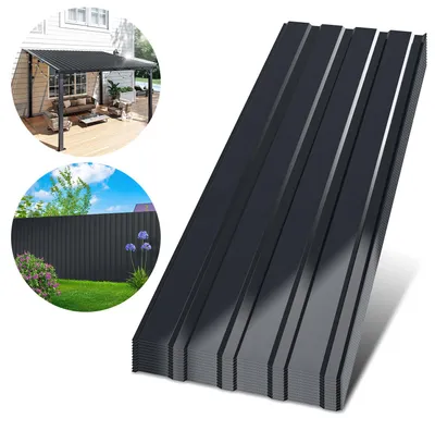 Produktbild von Vigevee 36x Trapezblech 115cm x 45cm = 18 m² Dachblech für Gerätehaus Carport Anthrazit verzinkt Profilblech Wandblech Dachblech Wellblech Dachplatten