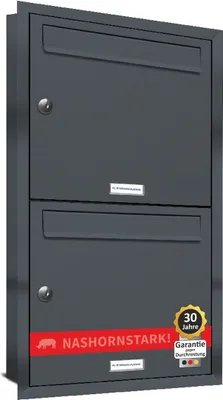 Produktbild von 2er Briefkasten Anlage Unterputz Montage RAL 7016 Anthrazit