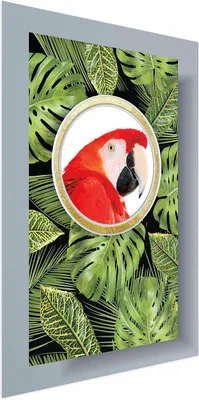 Produktbild von Posterpapier Poster - Parrot in the Jungle 40x60 cm Blätter g-C-0123-ao-a