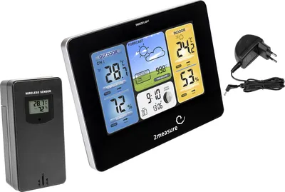 Produktbild von Browin Wetterstation Rcc – Elektronisches, Kabellose, Beleuchtet, Sensor, Schwarz