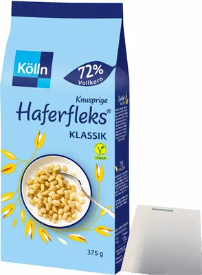 Produktbild von Kölln Knusprige Haferfleks Klassik (375g Beutel) + usy Block