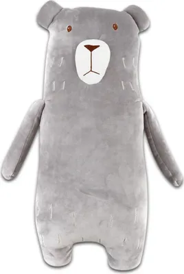 Zdjęcie produktu dla Poduszka z mikrofibry „Niedźwiedź” szara 53 cm