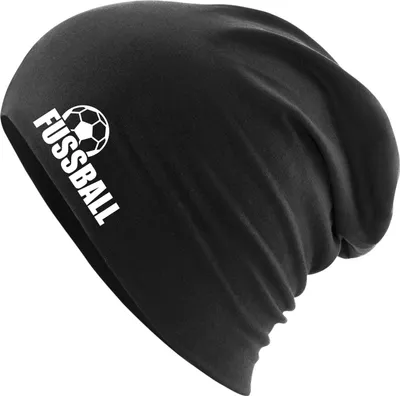 Produktbild von Huuraa Beanie Fussball Ball Black One Size Baumwolle und Elasthan Mütze Geschenkidee