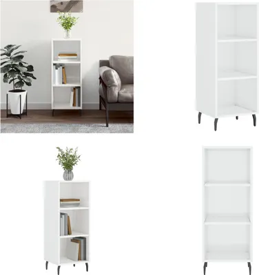 Produktbild von vidaXL Sideboard Hochglanz Weiß 34,5x32,5x90 cm Holzwerkstoff - Sideboard - Sideboards - Schrank - Lagerschrank