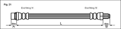 Produktbild von METZGER 4114643 Bremsschlauch passend für PEUGEOT 106 II Schrägheck (1A, 1C) 106 I (1A, 1C) für CITROËN SAXO (S0, S1)