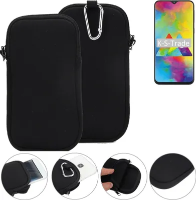 Produktbild von K-S-Trade Neopren-Hülle Handyhülle kompatibel mit Samsung Galaxy M20 Schutzhülle Neoprenhülle Sleeve Schutz-Hülle Gürtel Tasche Case Holster