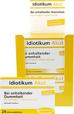 Produktbild von Scherztabletten 22g Idiotikum Akut - Schokolinsen