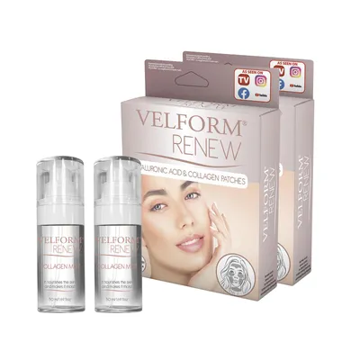 Produktbild von Genius Velform Renew Kollagen Booster Gesichtsmaske Set 44 tlg, Collagen Anti Aging Maske, Patches mit Spray für Augen Wagen Stirn Hals Gesichtspflege