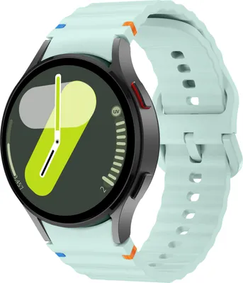 Produktbild von Strap-it Silicone Wave Armband - Geeignet für Samsung Galaxy Watch 7 (40 & 44mm) / Galaxy Watch 6 (Classic) / Galaxy Watch 5 (Pro) / Galaxy Watch 4 (Classic) - hellgrün