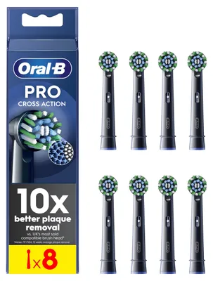 Image de Oral-B CrossAction, coffret de 8 brosses, couleur noire, Oral-B, boîte