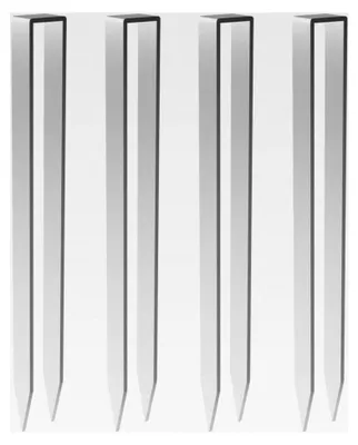 Produktbild von Bodenanker für Rosenbogen, 4er-Set, U-förmige Erdanker aus legiertem Stahl, 30 x 2,9 x 2,1 cm, silberfarben