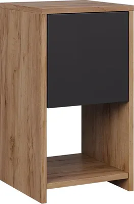 Zdjęcie produktu dla Stolik nocny Vicco Evo Złoty dąb power/antracyt 30 x 55 cm z 3 szufladami, Model 56385