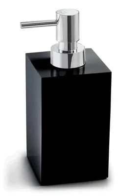Zeepdispenser schwarz, 250 ml, Harz und Sand, 17,2 x 7,3 x 8,4 cm