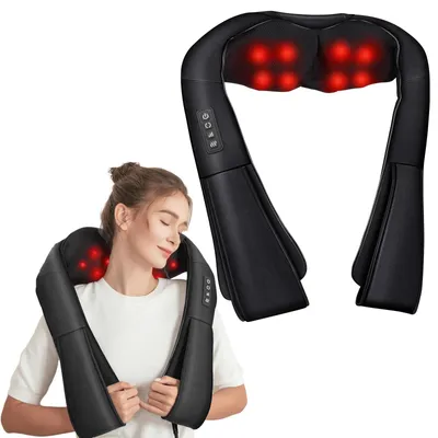Produktbild von Nackenmassagegerät Shiatsu Massagegerät - Wärmefunktion - 3 Intensitätsstufen - 2 Massageköpfe
