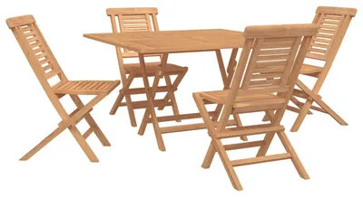 Obrázek produktu pro vidaXL Zahradní set, 5 kusů, hnědá barva, masivní teakové dřevo