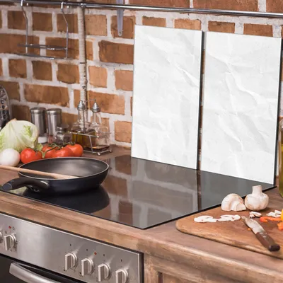 Produktbild von Glasschutzplatte für Herd 2x30x52 Weiß