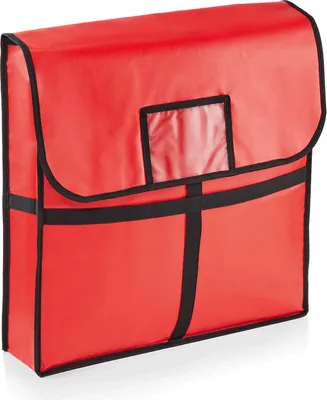 Produktbild von 4x Pizza Isoliertasche Für 2 Pizzen bis 45 cm rot