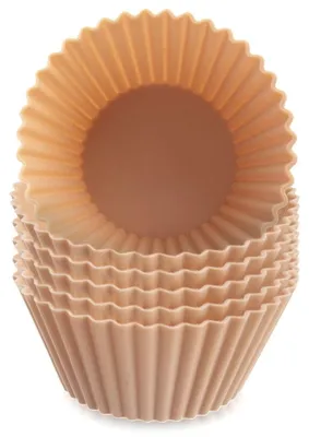 Immagine prodotto di Stampi in silicone per muffin, beige, 6,5 cm, set da 6
