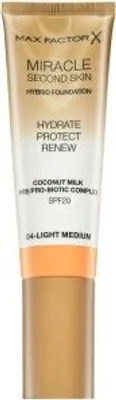 Immagine prodotto di Max Factor Miracle Second Skin, tubetto, crema, per tutti i tipi di pelle, idratante, protettiva, coprenza leggera, media, Light Medium