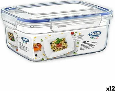 Obrázok produktu pre Obedový box hermetický Dem obdĺžnikový 1,4 l 20 x 15 x 9 cm (12 kusov)