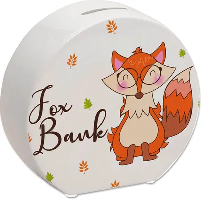 Produktbild von Fuchs Spardose mit Spruch Fox Bank