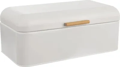 Zdjęcie produktu dla Metalowy pojemnik na chleb, elegancki design, duża pojemność, BIAŁY
