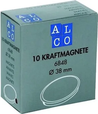 Produktbild von Alco Haftmagnet 13,5mm Ø 38mm orange 10 Stück