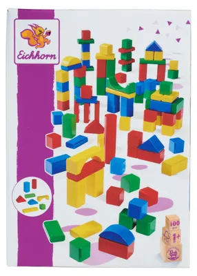 Obrázek produktu pro Eichhorn Barevné dřevěné kostky, 100 ks