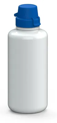 Obrázek produktu pro Láhev na vodu "School" 1,0 L - Láhev z materiálu Tritan, bez BPA - ideální pro dlouhé školní dny a sportovní aktivity - bílá/modrá