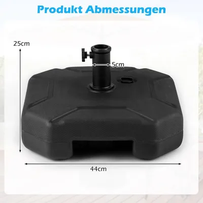 Obrázek produktu pro Plnitelný podstavec pro slunečník, 17,5 l vody nebo 30 kg písku, HDPE
